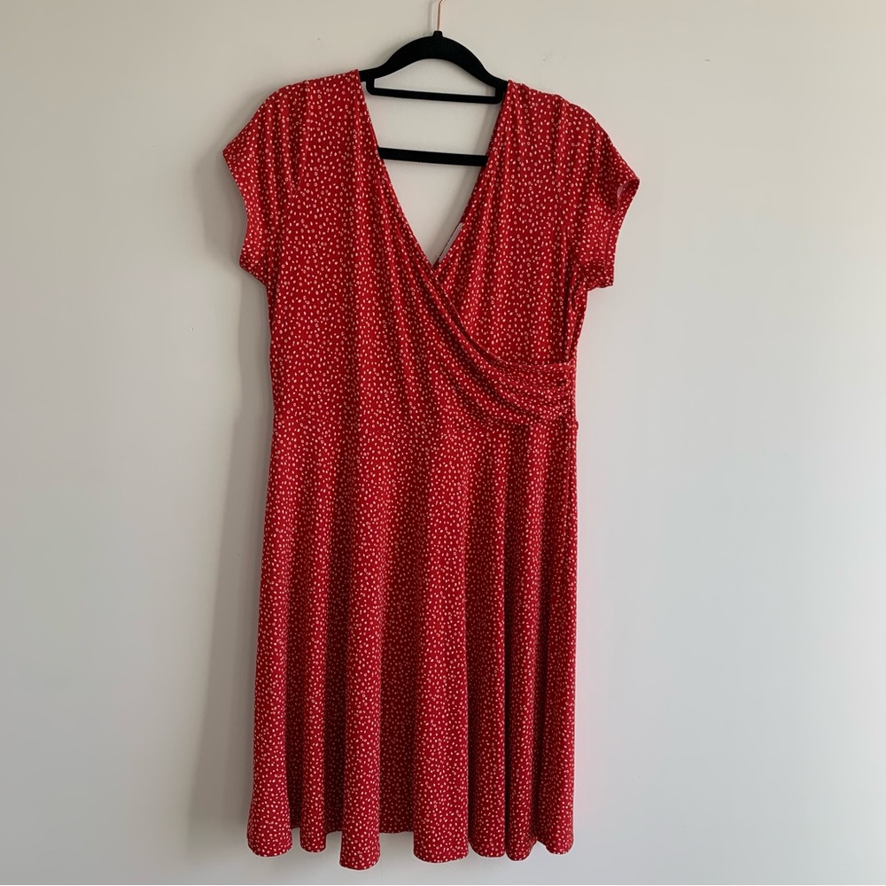 Kaileigh Red Polka Dot Dress